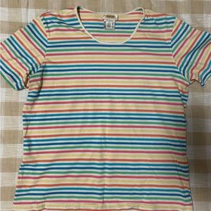 Colorful striped tee